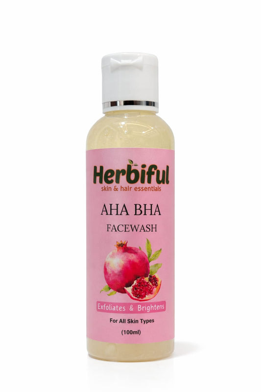 AHA BHA Exfoliating Facewash 100ml — Gentle Chemical Exfoliation for Clear, Bright Skin