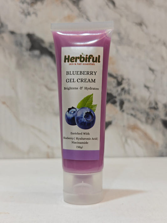 Blueberry Gel Cream 50gm — Brightening & Deep Hydration Moisturizer with Hyaluronic Acid & Niacinamide