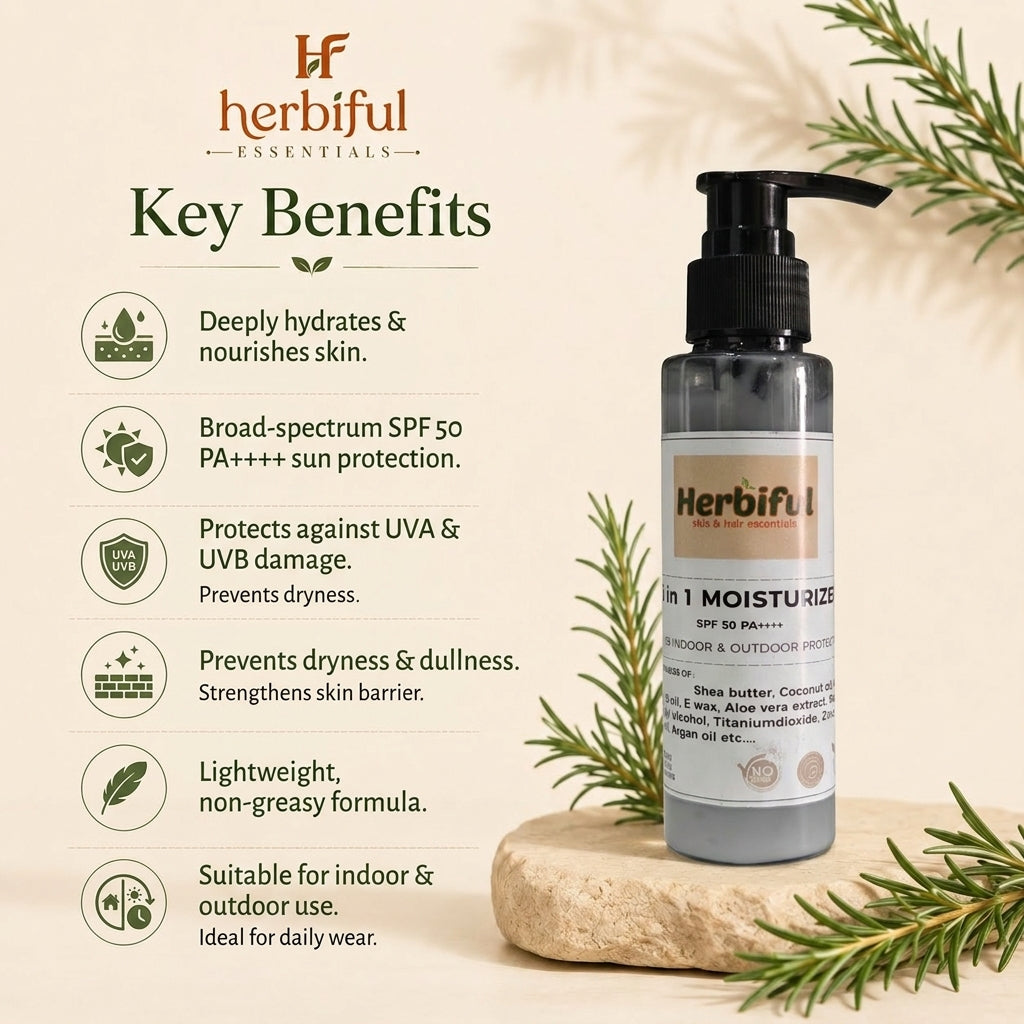 3-in-1 Moisturizer with SPF 50 PA+++ 100ml — Hydrates, Protects & Nourishes
