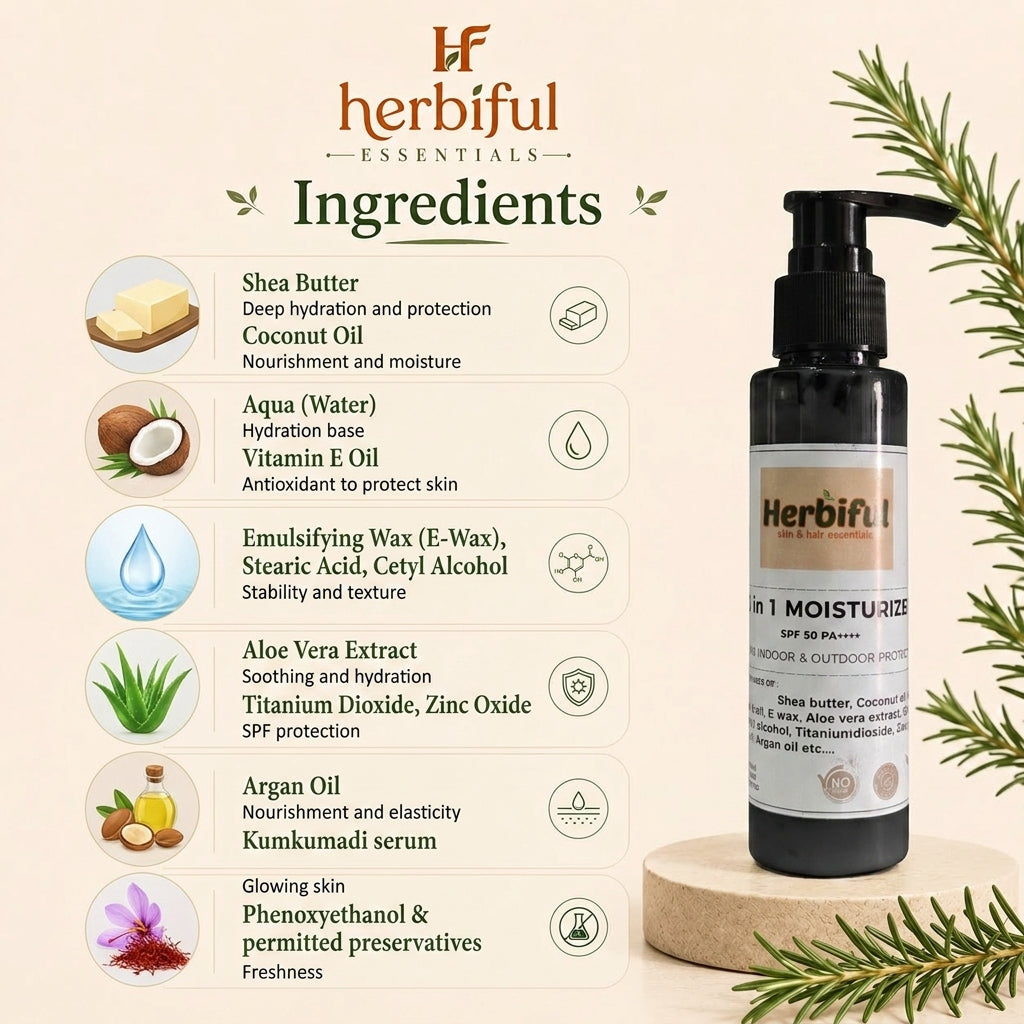 3-in-1 Moisturizer with SPF 50 PA+++ 100ml — Hydrates, Protects & Nourishes