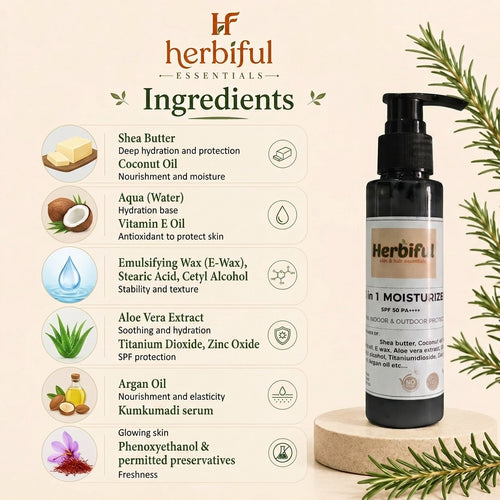 3-in-1 Moisturizer with SPF 50 PA+++ 100ml — Hydrates, Protects & Nourishes