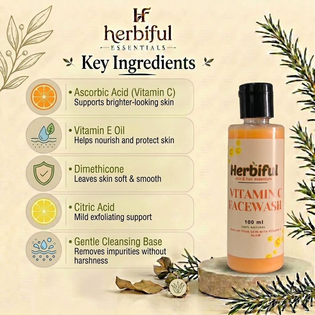Vitamin C Brightening Facewash 100ml — Gentle Cleanse for Fresh, Glowing Skin