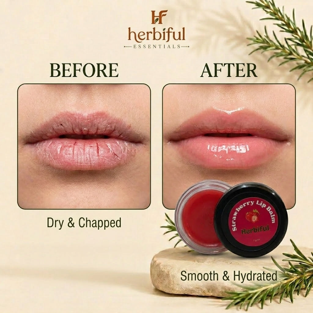 Strawberry Lip Balm 7gm — Nourishing Lip Care with Natural Shine & Deep Hydration