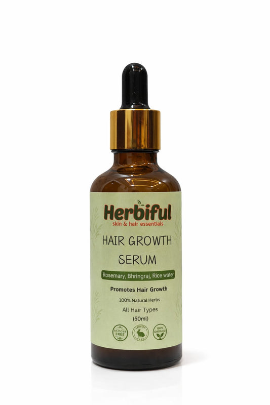 Hair Growth Serum 50ml — Anti Hair Fall & Root Strengthening Serum with Rosemary, Bhringraj & Rice Water