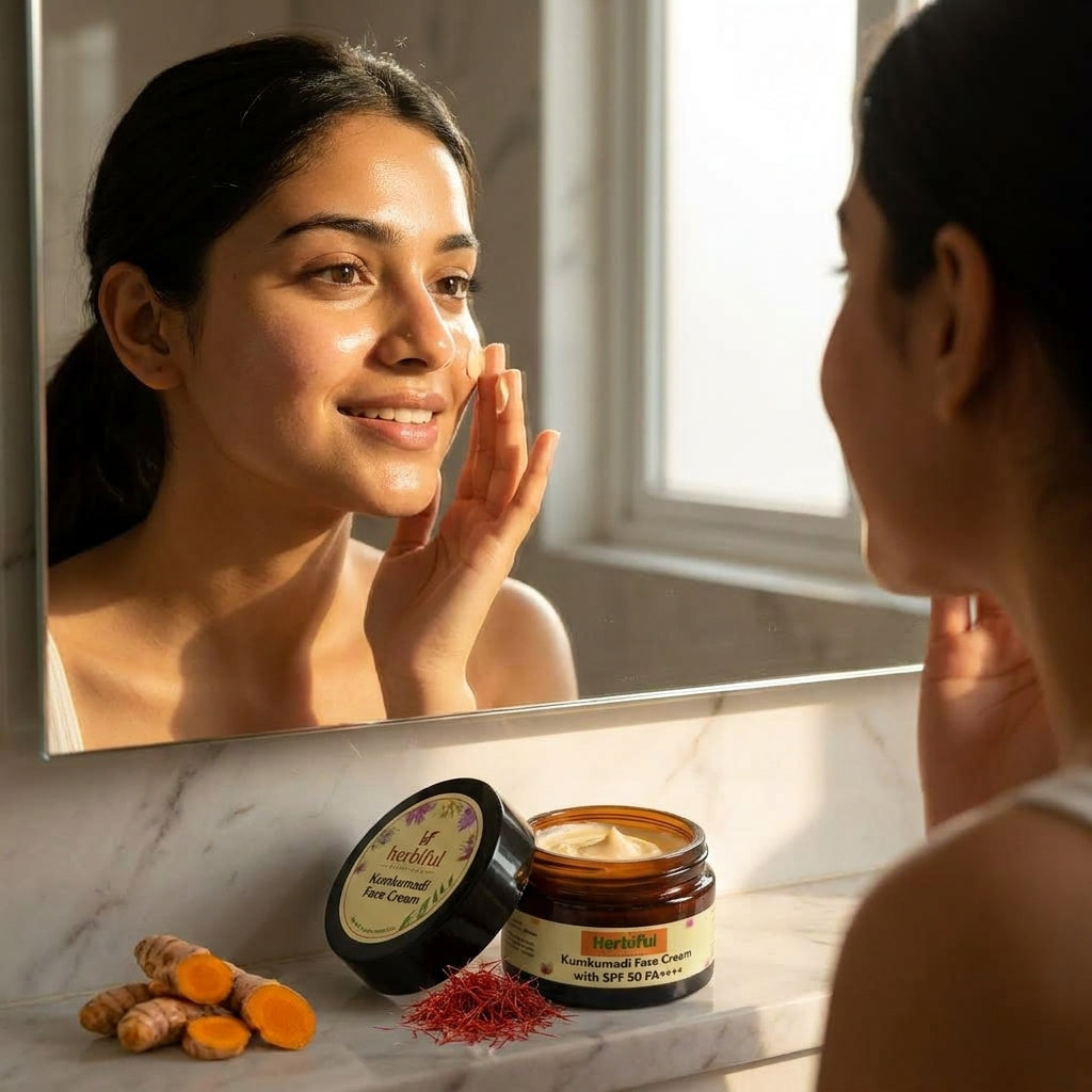 Kumkumadi Face Cream 50gm | SPF 50 PA++++ | Brightening & Sun Protection