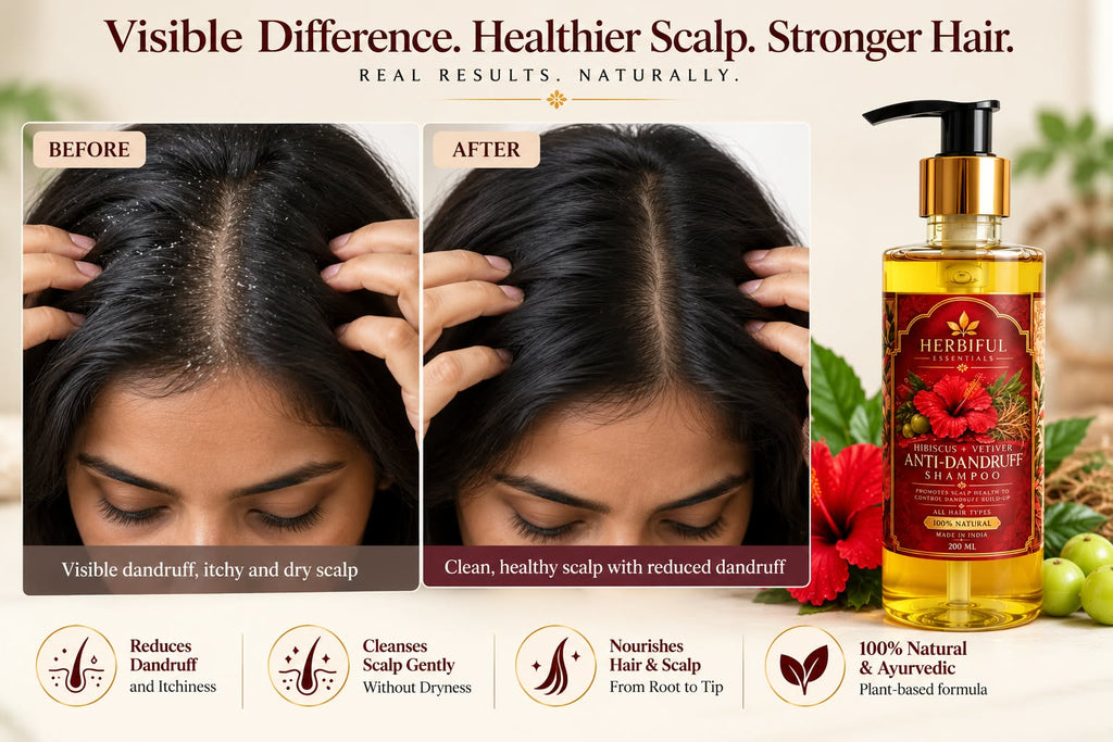 Herbiful Essentials Hibiscus + Vetiver Anti-Dandruff Shampoo | 200 ml
