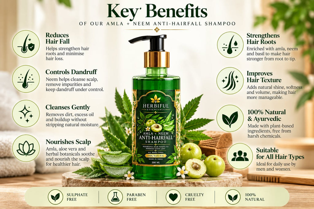 Herbiful Essentials Amla + Neem Anti-Hairfall Shampoo | 200 ml