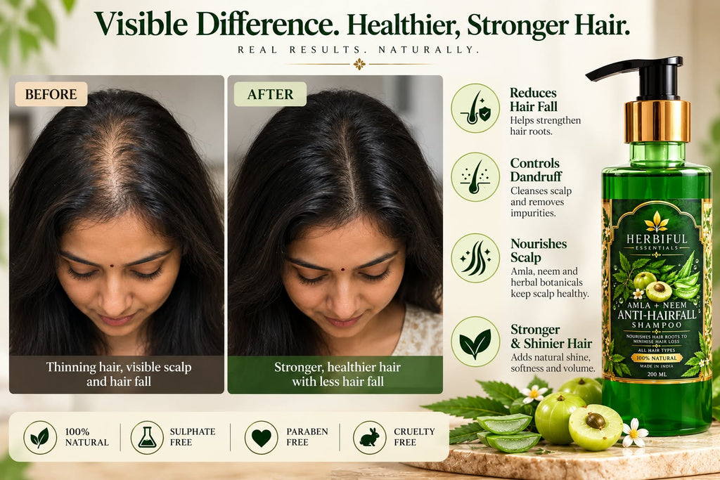 Herbiful Essentials Amla + Neem Anti-Hairfall Shampoo | 200 ml