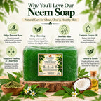 Herbiful Essentials Pure Neem Soap | Ayurvedic Herbal Bath & Body Care | 100g