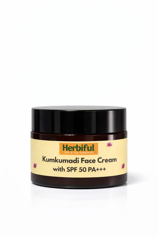 Kumkumadi Face Cream 50gm | SPF 50 PA++++ | Brightening & Sun Protection
