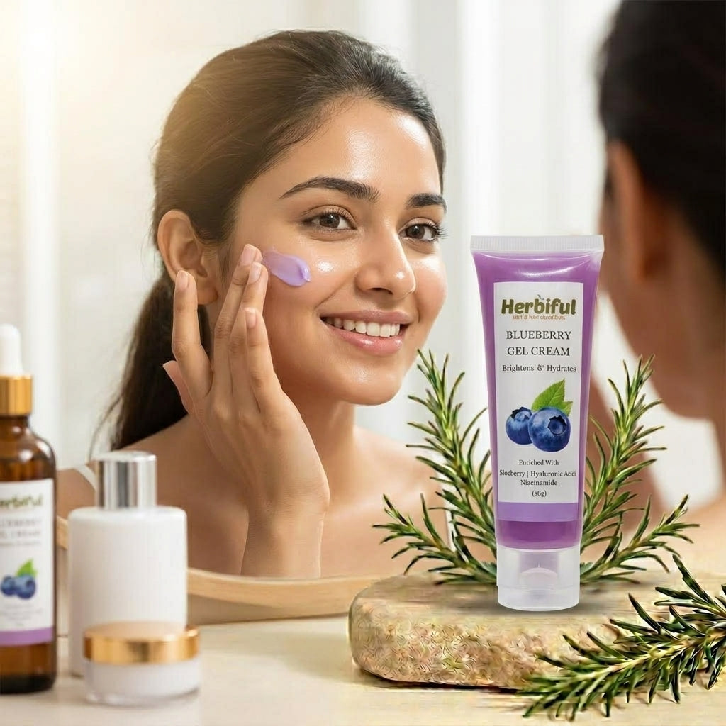 Blueberry Gel Cream 50gm — Brightening & Deep Hydration Moisturizer with Hyaluronic Acid & Niacinamide