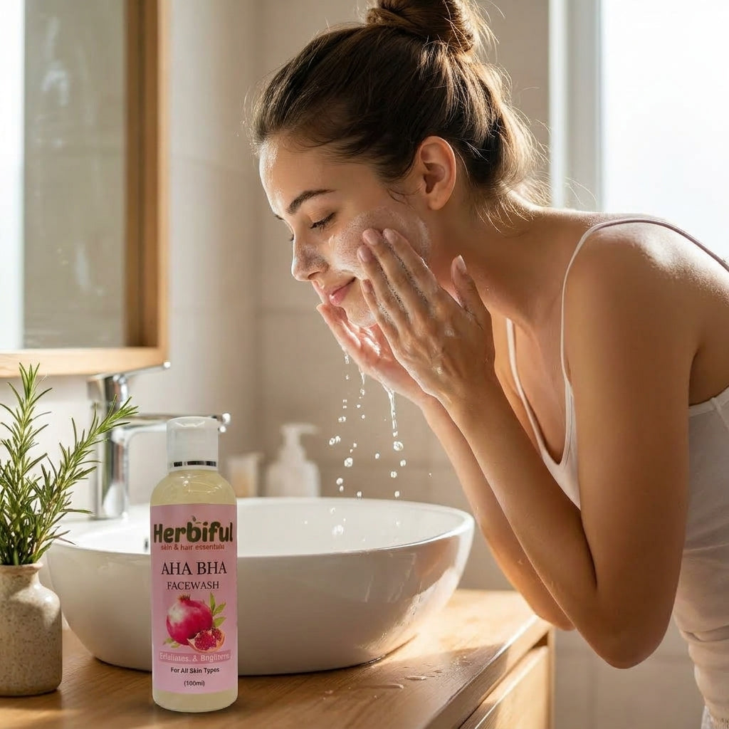 AHA BHA Exfoliating Facewash 100ml — Gentle Chemical Exfoliation for Clear, Bright Skin