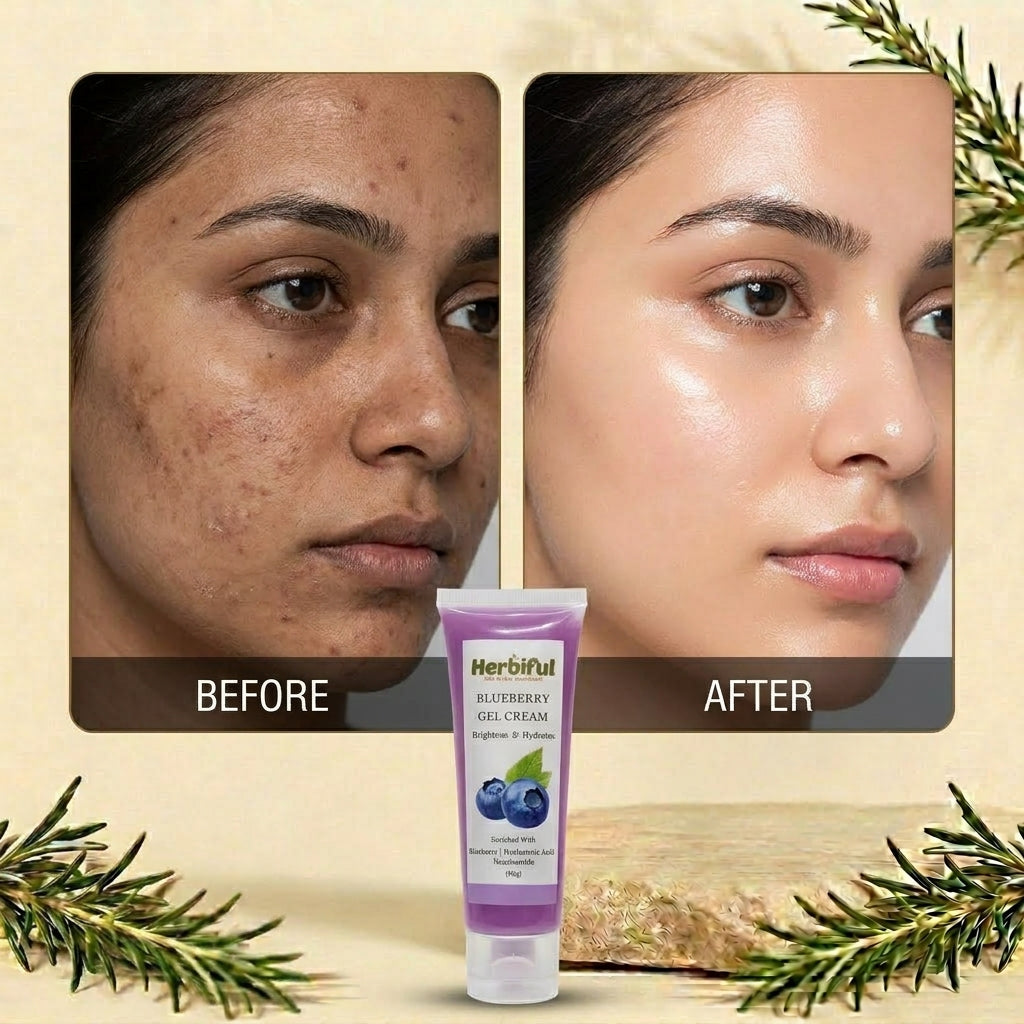 Blueberry Gel Cream 50gm — Brightening & Deep Hydration Moisturizer with Hyaluronic Acid & Niacinamide